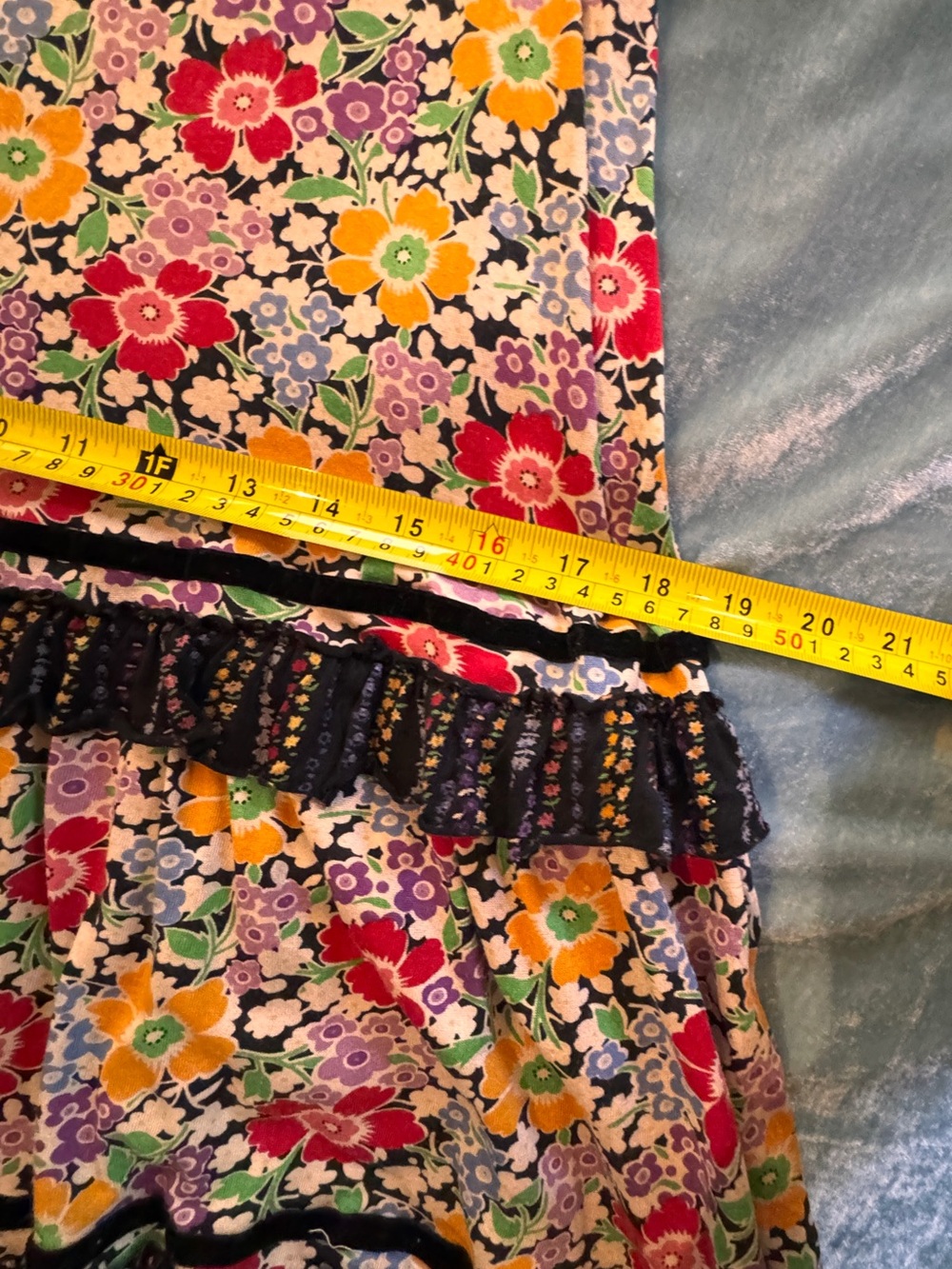 Floral Tiered Ruffle Skirt - Multicolor - Picture 6 of 7